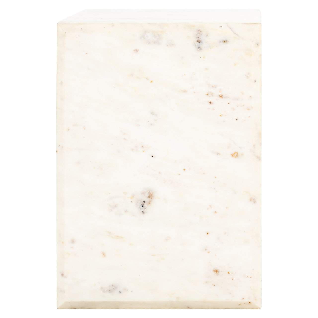Richmond Interiors Tovek White Marble C Shape Side Table